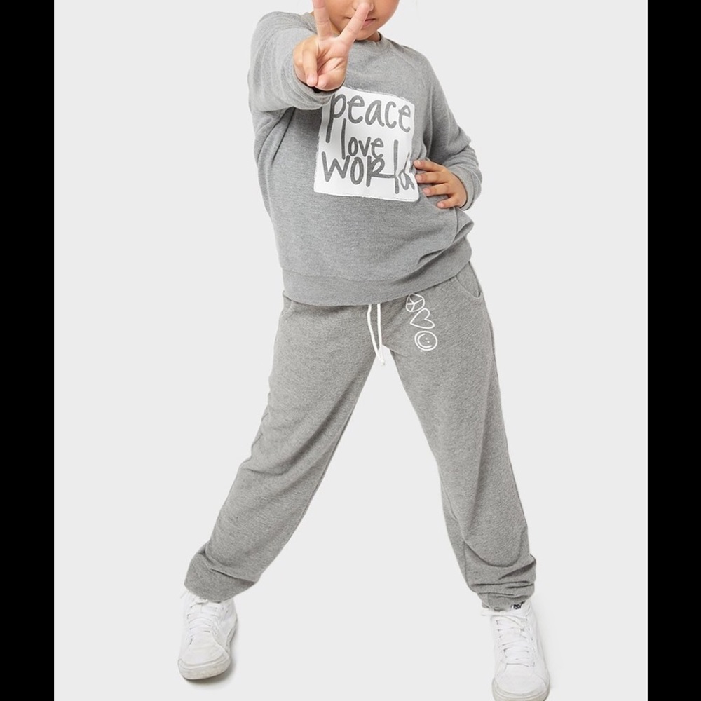 PEACE LOVE WORLD KIDS BIG GIRL SWEATER  PULLOVER